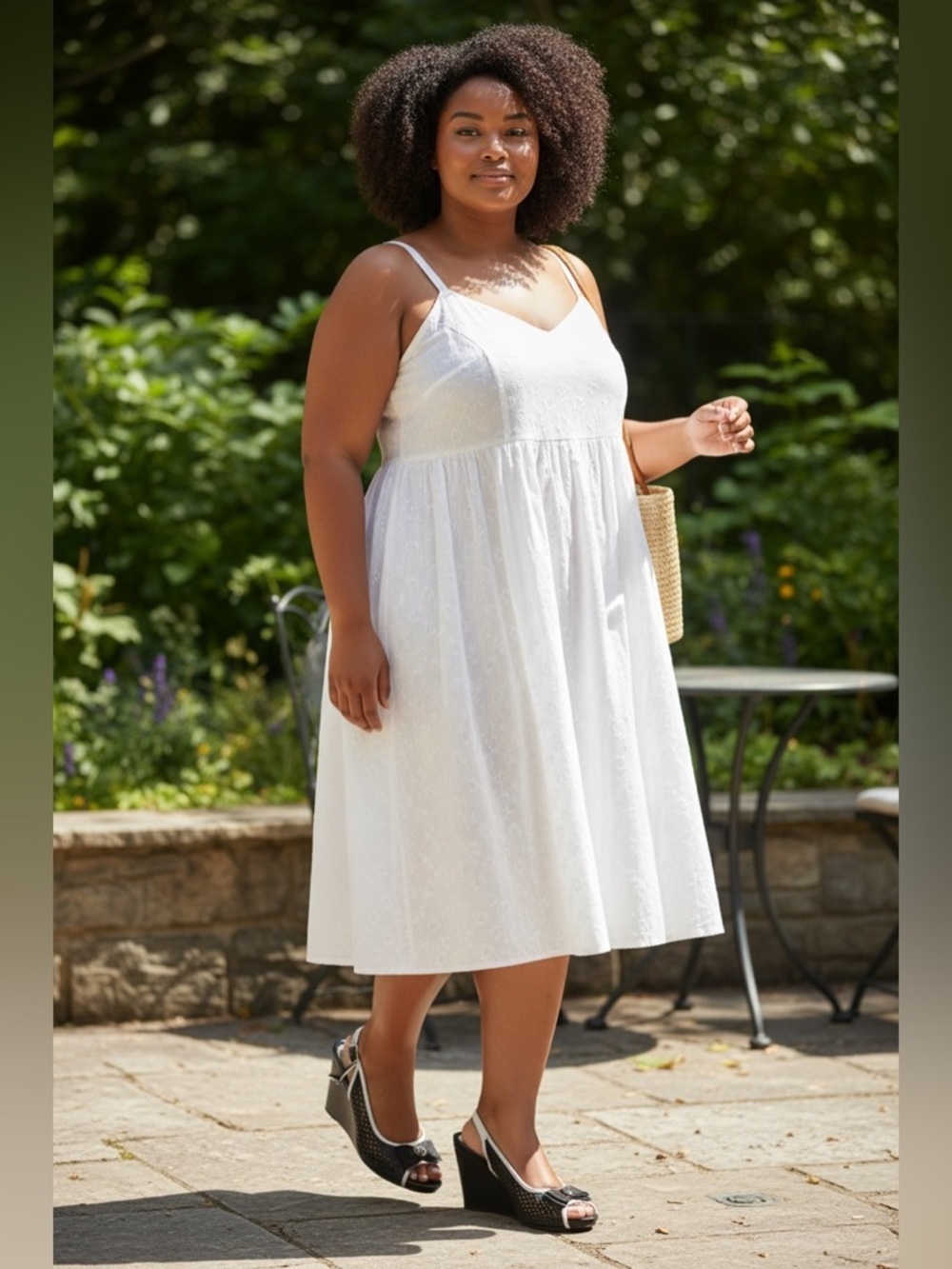 (88)Geox Black/White Wedge Sandals